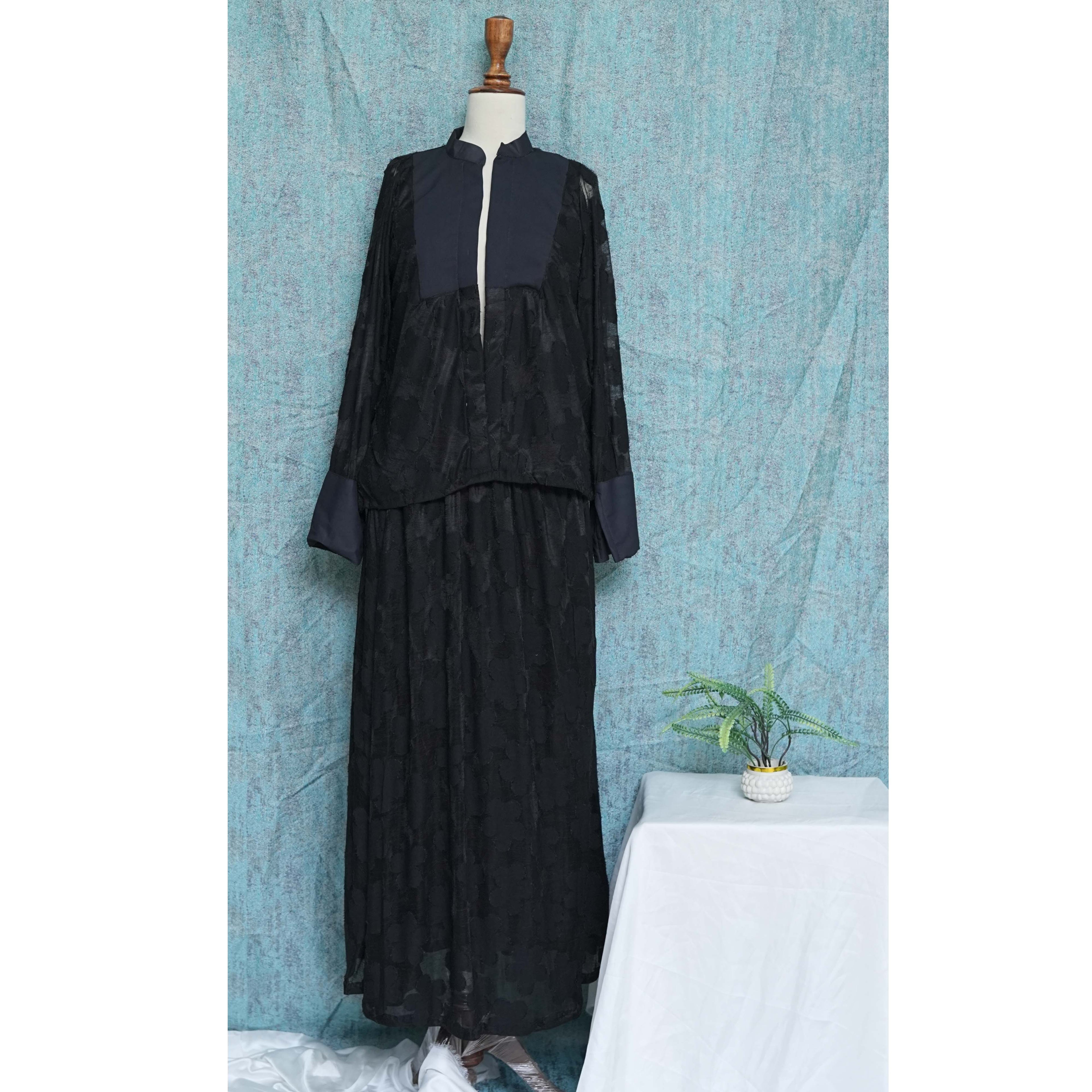 Black on Black Shirt & Skirt