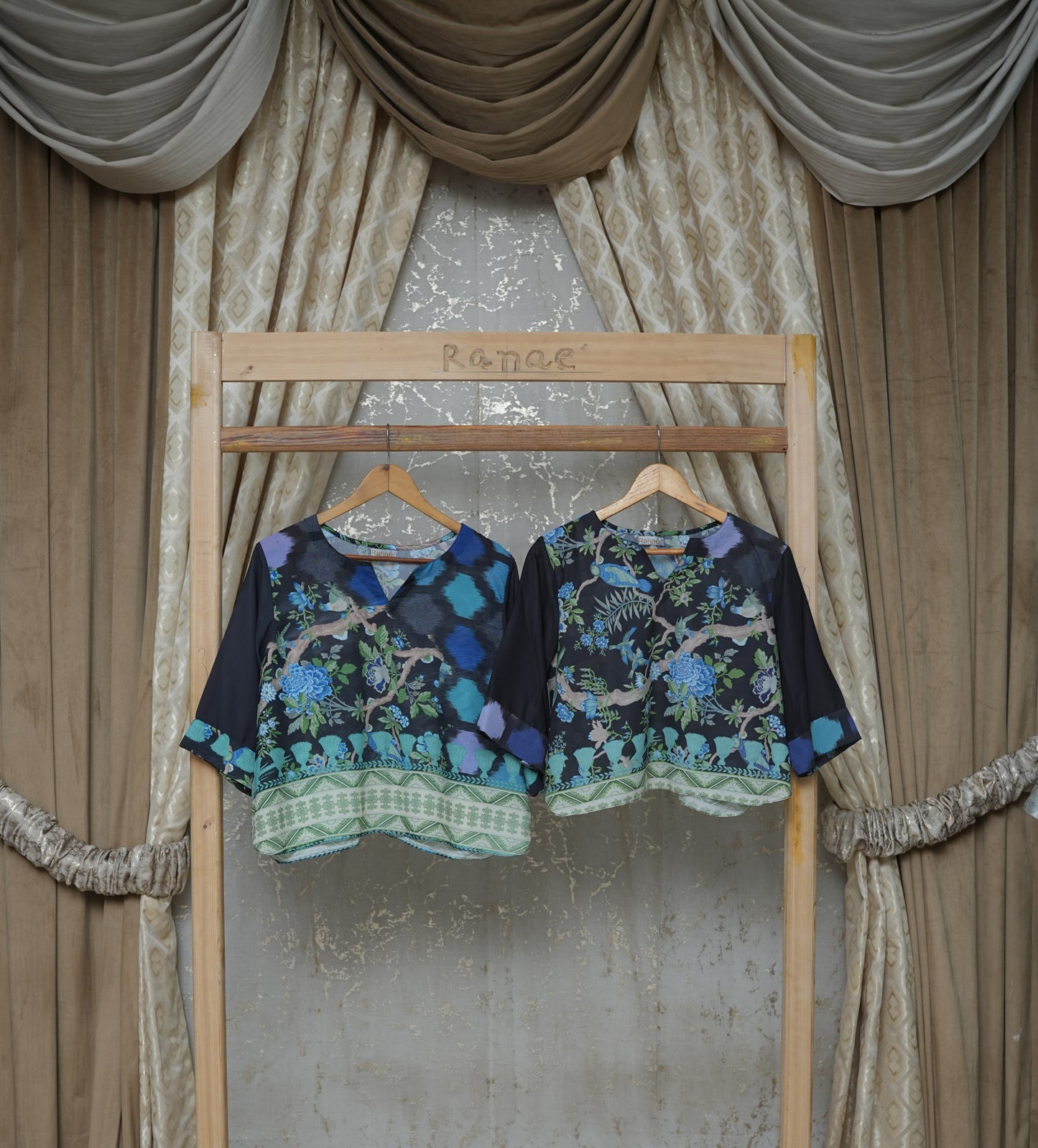 Black Printed Tunic | Synthetic Fabric | Designer Wear
